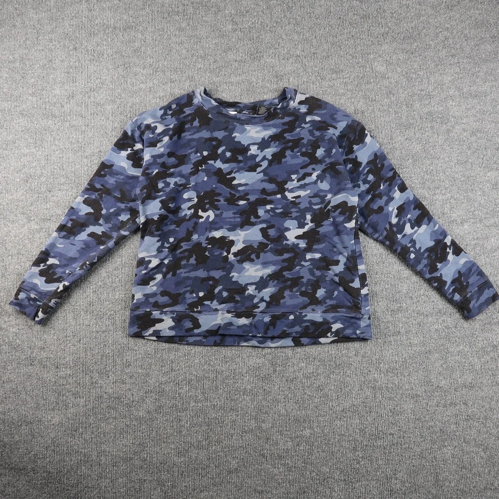 Tahari‎ Sweater Mens Medium Camouflage Pullover Crewneck Camo Long Sleeve